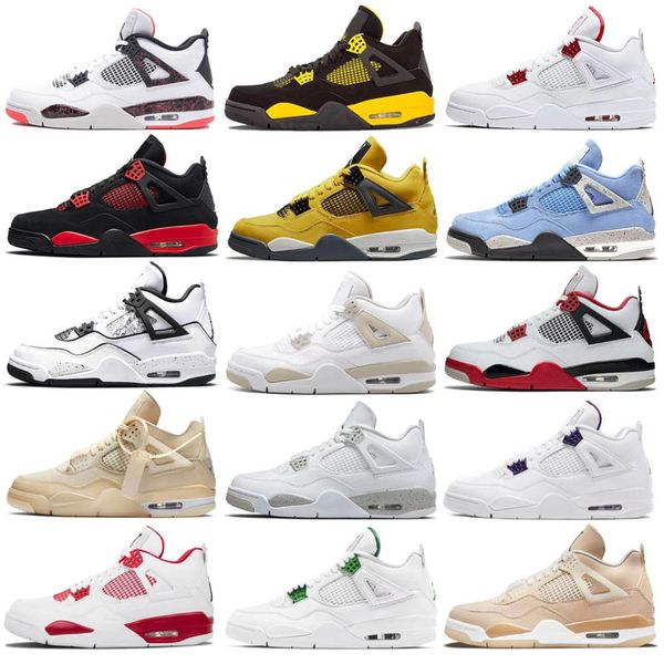 Zapato de vestir Zapatos para correr Baloncesto Zapatillas de deporte Jumpman 4 Hombres Diseñador de mujeres Entrenadores Monopatín blanco Negro Azul rojo Universidad Rojo deportes de ocio tamaño 36-47