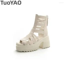 Kledingschoenen 10 cm vrouwelijke sandalen comfortabele rits zomers zomer roundtoe platform wig hidden hakken dames ademende hakken