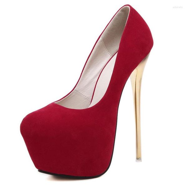 Chaussures habillées 2022 mode grande taille 42 43 44 45 pompes Sexy mariage femmes fétiche concis femme talon haut décapant troupeau 16 Cm