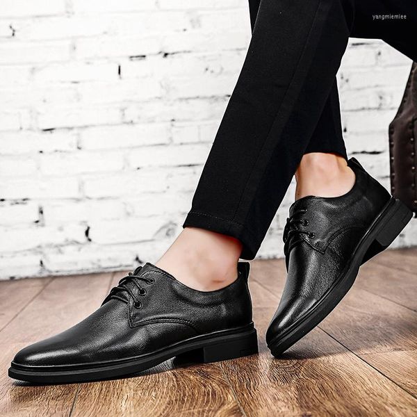 Chaussures habill￩es 2022 Chaussure Man d￩contract￩ mocassins formels para oxford Business Pure Busssiness appartement pour la vente en cuir masculin masculin de cuero