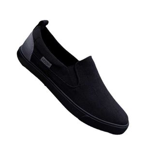 Kleding Schoenen 2023 Mode Loafers Mannen Platte Canvas Schoenen Merk Heren Casual Schoenen Cool Jonge Man Slip-on Doek schoenen Alle Zwart Grijs A4767