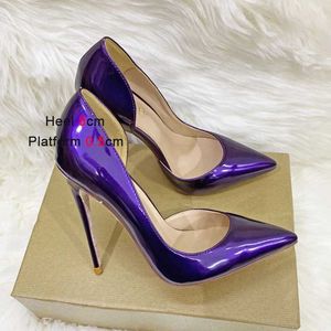 Robe chaussures 2023 nouveau laser rouge talons hauts grande taille travail pointu pour femmes 12cm français unique mode mariage stilettos pompest2ky h240321