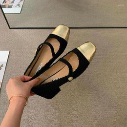 Scarpe eleganti 2023 Retro elegante punta rotonda tacchi alti moda donna primavera ed estate mocassino bianco Muller