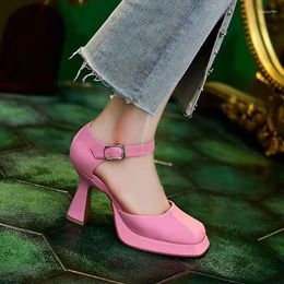 Chaussures habillées 2023 été mode dames sandales talon haut plate-forme boucle Zapatos Mujer Primavera Verano