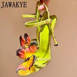 Dress Shoes 2024 Brand Butterfly Sandals High Heel Ladies enkelriem narry band strappy gladiator