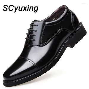 Chaussures habillées 2024 Homme Split en caoutchouc en cuir Sole Extra taille 36 37 38 39 40 41 42 43 44 45 48 BUSINESS Office Male LETHER