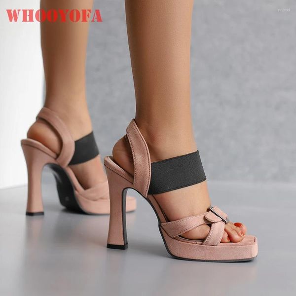 Zapatos de vestir 2024 Summer Classic Pink Black Women Sandalias casuales Tallones altos Lady Slingback más gran tamaño 12 43 48 50