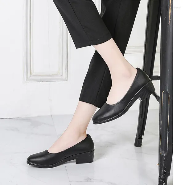 Chaussures habillées 2024 Pompes pour femmes Profession Femme Dames Travail Slip sur Banque El Chaussures Zapatos Mujer