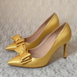 Chaussures habillées 22 couleurs mode Luxury Femmes Talons 9cm Pêne de fête jaune Pumps