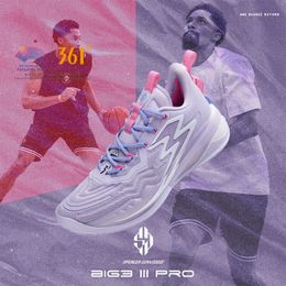 Sapatos de vestido 361 graus BIG3 3.0 PRO Homens Basquete Esportes Sapatos Confortáveis Treinamento de Estudante Absorção de Choque Resistente ao Desgaste Masculino 672311102F 231009