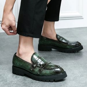 Chaussures habillées 5cm effet rehaussant printemps automne style britannique en cuir pour hommes texture de luxe noir hombre cérémonie de banquet 231026