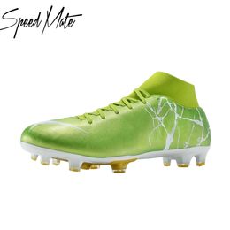 Zapatos de vestir 8 colores Speedmate FG Fútbol de calidad superior Bota de fútbol transpirable Adulto Alto Tobillo Deporte al aire libre Entrenamiento Tacos 220921