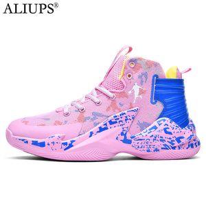 Dress Shoes Aliups 3645 Men Dames Roze basketbaljongens Ademende niet -slip Wearable Sports Athletic Sneakers Girls 230804