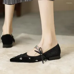 Chaussures habillées allbitefo taille 34-40 belle conception de perles confort