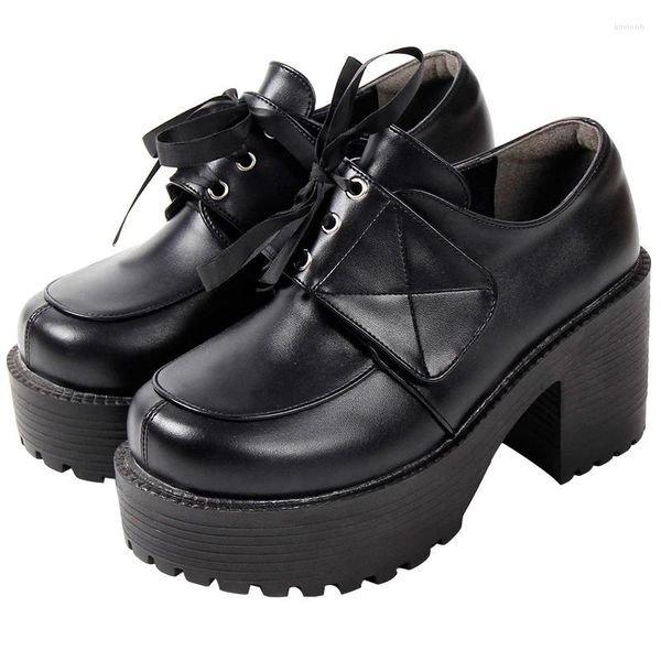 Chaussures habillées angélique imprime japon femme fille lolita cosplay dame talons hauts cales pompes de style universitaire uniforme jk plateforme 8cm