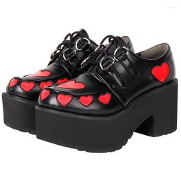 Chaussures habillées empreinte angélique femme Mori fille Lolita Cosplay dame talons hauts pompes femmes princesse fête beau coeur 33-47