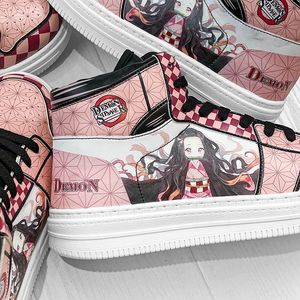 Kleding Schoenen Anime Schoenen Nezukol Anime Sneakers Cartoon Tanjirou Cosplay Vrouwen Casual Hoge Schoenen Anime Schoenen Hardloop Sneakers 35-46 231009