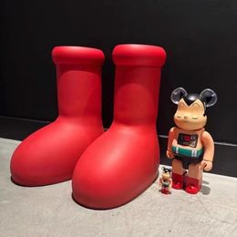Chaussures habillées astro boy bottes rouges bottes rouges la même version coréenne du réseau bottes rouges grandes chaussures rouges chaussures hipster rond bottes en caoutchouc taille 35-45