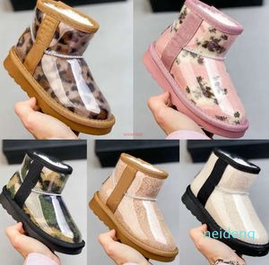 Chaussures de robe Australie Classic Mini Bottes Clear Enfants Chaussures Filles Designer Jelly Toddler UG Bébé Enfants Hiver Snow Boot Kid Youth Sneaker Chaussure Naturel