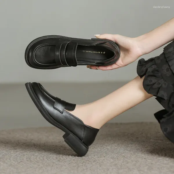 Zapatos de vestir Otoño Cuero genuino Mujer Suela suave Francés Lefu Número de producto-