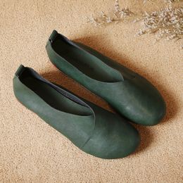 Chaussures habillées période d'automne et chaussures simples pour femme tête ronde plate douce légère confortable 221124