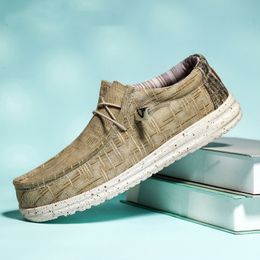 Kleding schoenen herfst groot maat 39-48 mannen canvas schoenen espadrilles ademende casual schoenen mannen loafers comfortabele ultralicht luie bootschoenen 230817