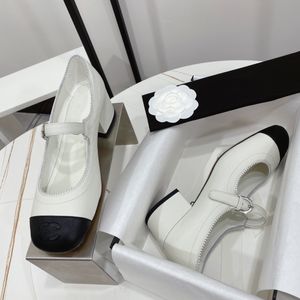 Geklede schoenen Ballerina's Cha French Paris Luxe damesontwerper zwarte schoenen Loafers Gewatteerde leren ballerina Ronde neus damesloafers schoenen Balletsandaal Met doos