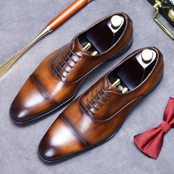 Chaussures habillées grandes taille 11 12 Homme d'affaires en cuir réel doux bureau