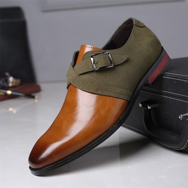 Zapatos de vestir Tamaño grande 38-48 Hombres Zapatos de Hombre Marca Moda Negocio BlackBrown-Green Puntiagudo Boda