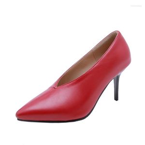 Dress Shoes Big Size 9 10 11 12 13 14 15 16 17 Dames Hoge hakken Vrouwenpompen Pumps Pure kleur slanke hakken puntige single