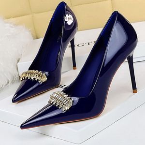 Dress Shoes Bigtree Shining Women Pumps Patent Leather High Heel Luxe banket Sexy Party Stilettos Lady Heel 230823