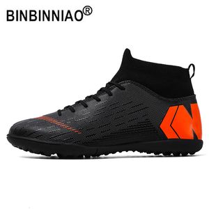 Chaussures Habillées BINBINNIAO Hommes Garçons Turf Chaussures De Football Original Blanc Noir Football Bottes Enfants Crampons Sport Baskets chuteiras de futebol 230316