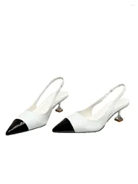 Chaussures habillées Collision en noir et blanc High Talons Fashion Personnalité Tempérament Tempérament 2024 Printemps Summer 0126