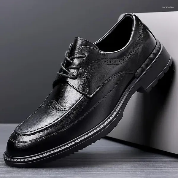 Zapatos de vestir negro Chef de trabajo de cocina otoño para hombres Traje de zapatillas de cuero casual Fashion
