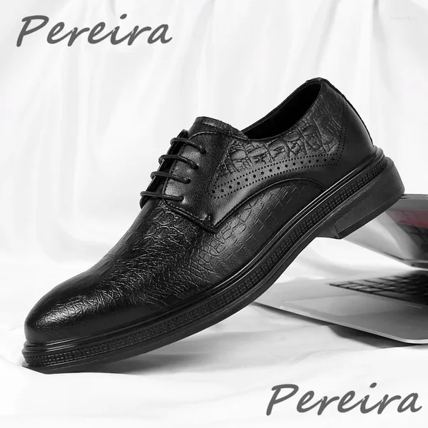 Chaussures habillées en cuir authentique noir fait à la main