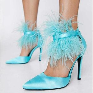 Chaussures habillées plume bleu trim