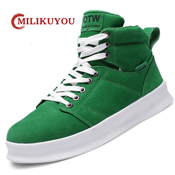 Chaussures habillées Marque Haut-Top Hommes Baskets En Cuir Sneaker Homme Plate-Forme Chaussures Tennis Chaussures Vulcanisées Coloré Casual Original Chaussures Pour Hommes 230926