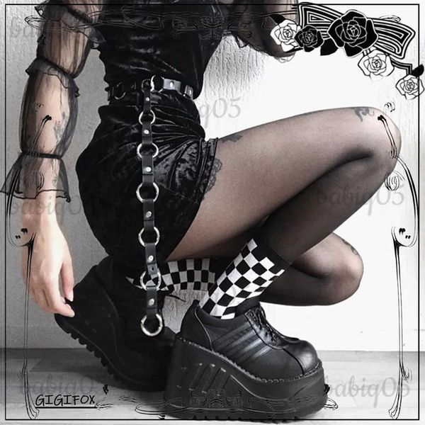 Zapatos de vestir a estrenar punk street moda negro estilo gótico niñas cosplay plataforma tacones altos zapatillas cuñas zapatos mujer bombas tamaño grande 43 T231121