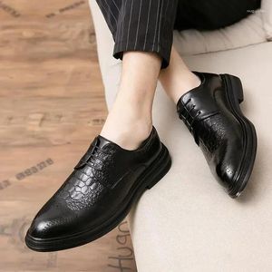 Chaussures habillées Business Formal Wear Cuir Casual Labor Labor Work Office Social Derby British Men