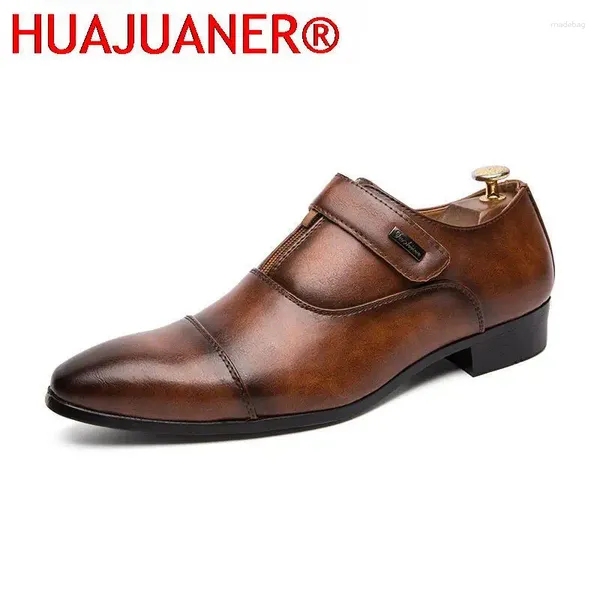 Robe chaussures hommes d'affaires concepteur formel en cuir verni mocassins hommes sans lacet fête club chaussures hommes robes de soirée