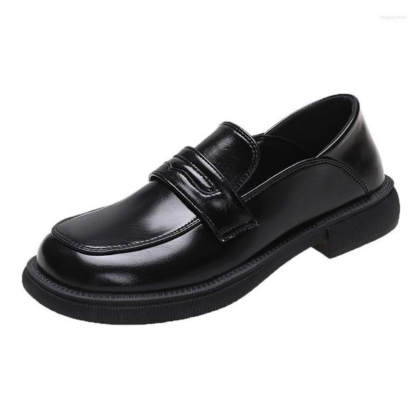 Zapatos de vestir Campus Mujer Cuero Suela de goma Boca baja Estilo universitario Cosplay Pisos Niñas Casual Uniforme Mocasines