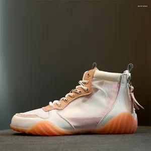 Chaussures habillées couleurs couleurs hautes top femme designer hip hop baskets 2024 Mesh d'été blanc décontracté femelle zapatillas mujer
