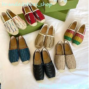 Dress Shoes Canvas Espadrilles Spring Designer Women Loafers 100% Real Leather Matelasse Leather Size EU34-42 Loafer Cap Teen Flats comfortabele casual mode