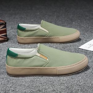 Chaussures habillées Casual Hommes Mode Vert Toile Mocassins Respirant SlipOn Hommes Appartements Baskets Confort Conduite 231117
