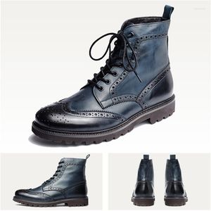 Kledingschoenen klassieke laarzen topkwaliteit trending high sexy man mode brogue heren luxueus