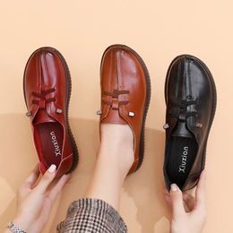Geklede schoenen Klassieke leren Oxfords schoenen Dames Veterschoenen Dames Loafers Kantoorschoenen Dames Casual Slip On Rijden Mocassins 231018