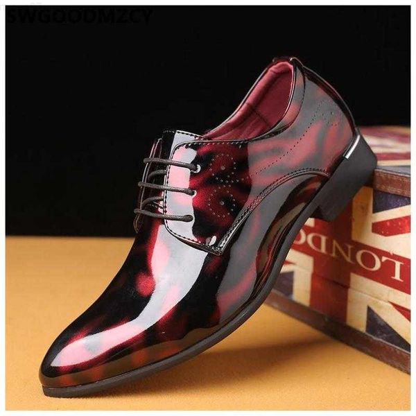 Chaussures habillées concis hommes chaussures de fête en cuir verni bureau hommes chaussures 2022 italien robe formelle hommes chaussures mode Chaussure Mariage Homme L230720