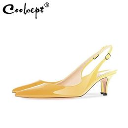 Chaussures habill￩es coolcept 5 couleurs plus taille 35-45 talons hauts pour femmes office de fashion dames pompes pointues
