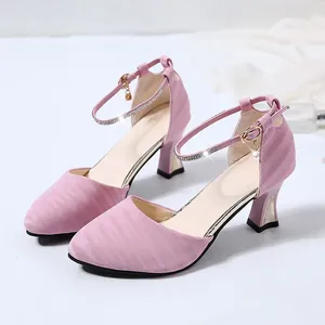 Dress Shoes Cresfimix Zapato Tacon Women Fashion Pink Buckle Strap Hoge Heels For Party Ladies Wedding Heel Black Stiletto A5955