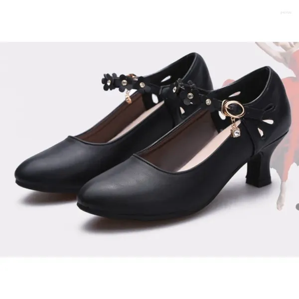 Zapatos de vestir CXMMATW Niñas/Damas/Mujer Zapato de baile Latino Práctica moderna Baile Cuadrado Suela suave Mujer